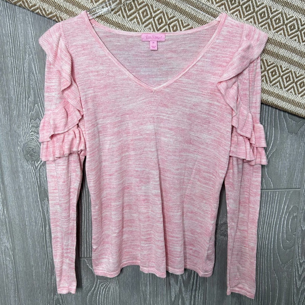 Lilly Pulitzer Fresca Sweater in Coral Reef Tint Space Dye Size Medium